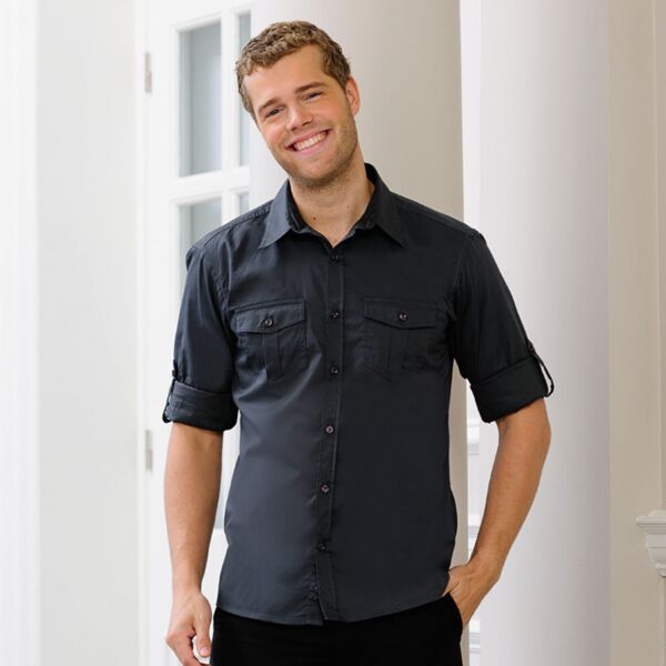 Mens Roll-Sleeve Shirt Long Sleeve Thumbnail