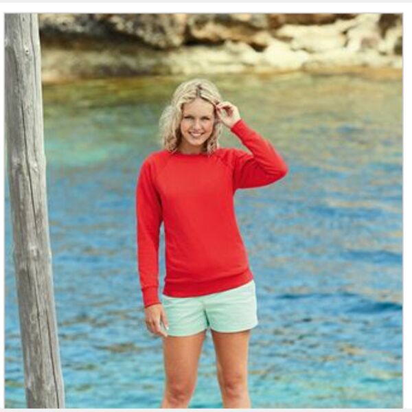Lady-fit lightweight raglan sweatshirt Thumbnail