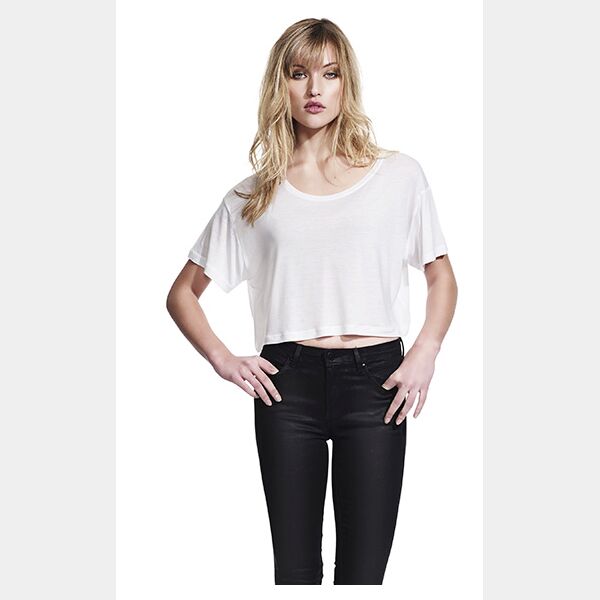 WOMEN’S OVERSIZED TENCEL CROPPED TOP ( CONTINENTAL ) Thumbnail