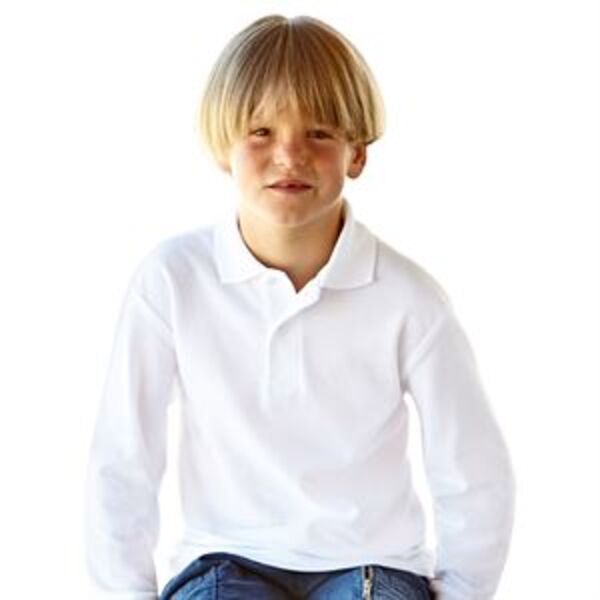 Kids long sleeve 65/35 polo Thumbnail