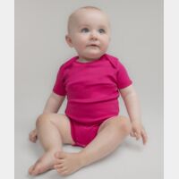 Short sleeved body suit with envelope neck opening Thumbnail