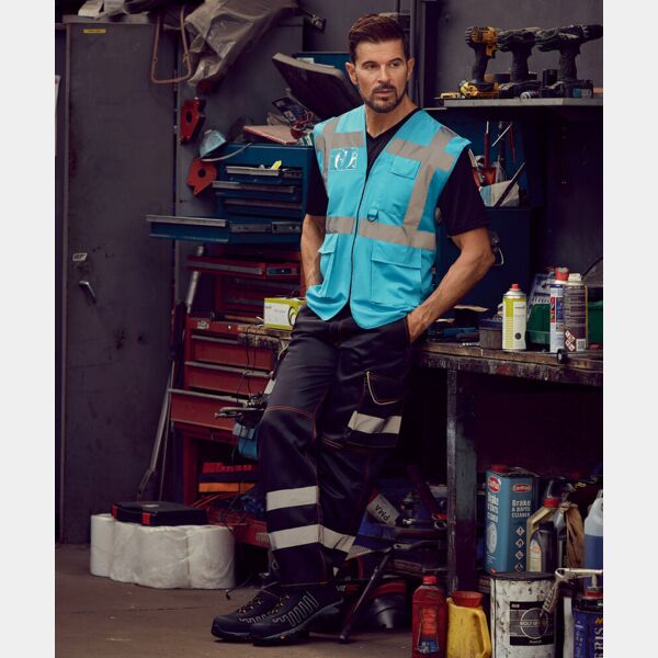 Multi-functional executive hi-vis waistcoat (HVW801) Thumbnail