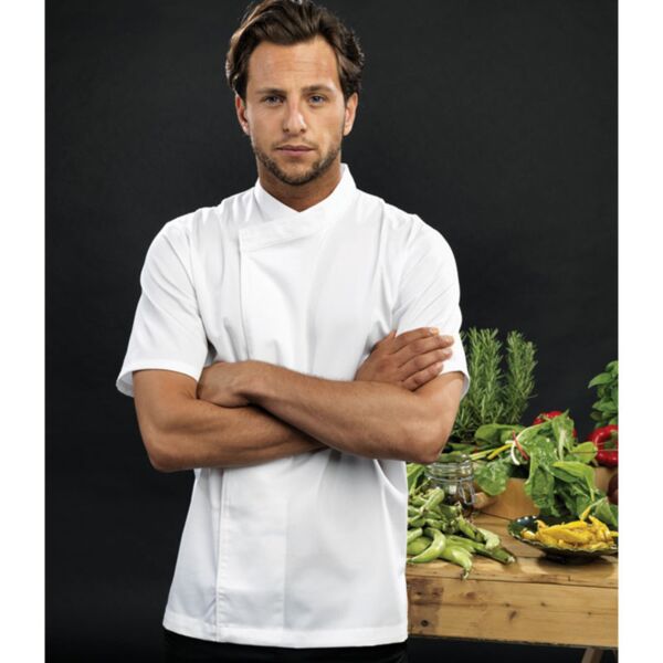 Culinary pull-on chef's short sleeve tunic Thumbnail