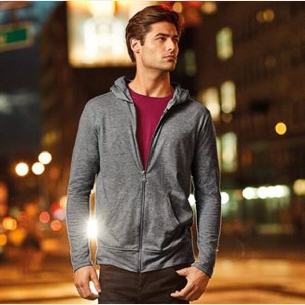 Anvil triblend full-zip hooded jacket Thumbnail