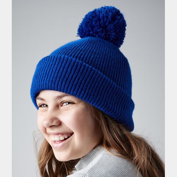 Beechfield Kids Reflective Bobble Beanie Thumbnail