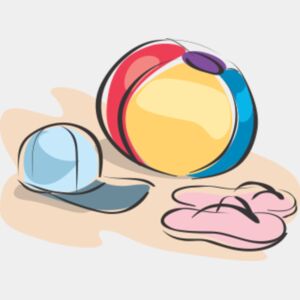 beachball sandals cap Thumbnail