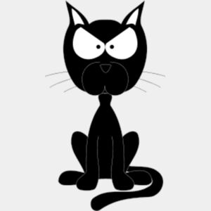 black cat cartoon Thumbnail